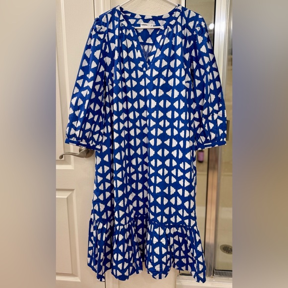 Sonoma Blue and White Patterned Dress - Picture 1 of 2